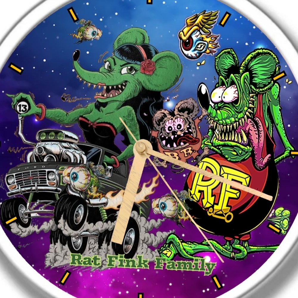 Rat Fink Family Wall Clock